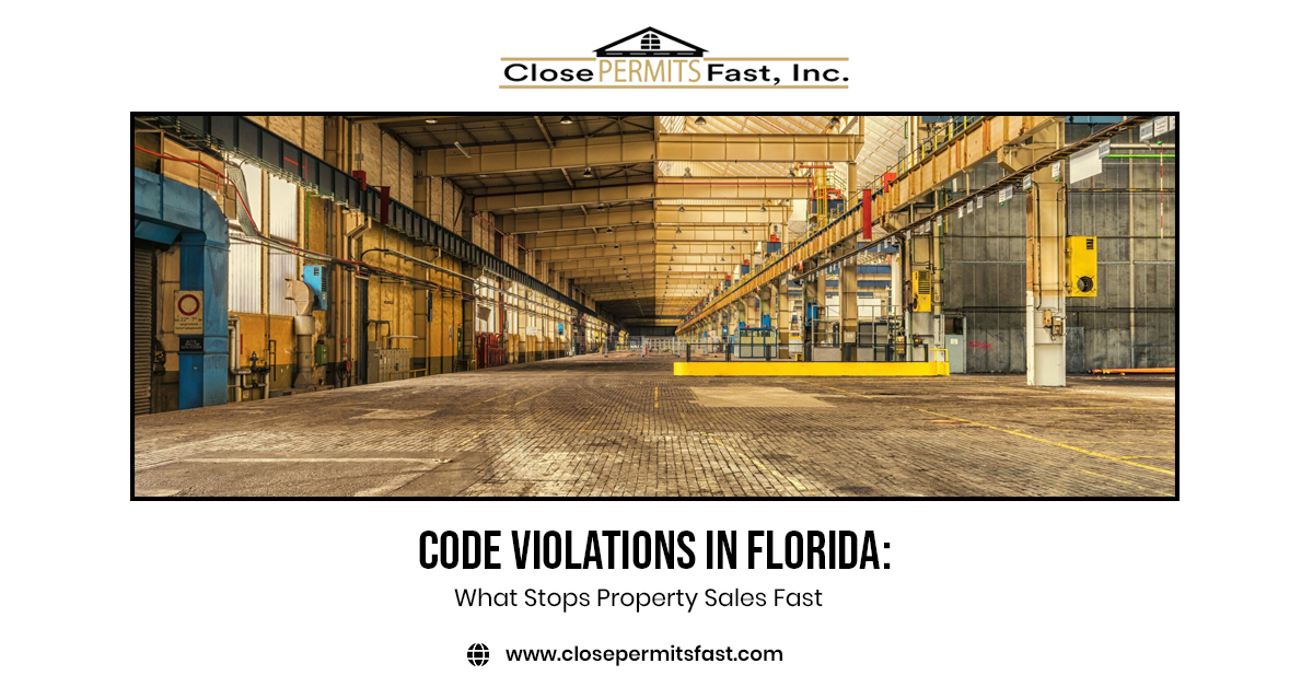 Code violations in Florida identified during property inspection affecting home sale process