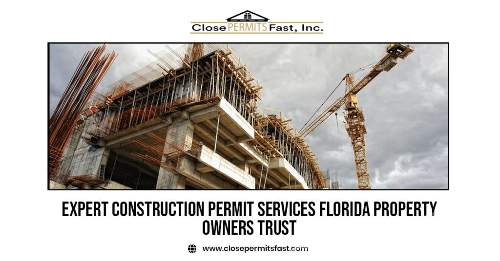 Property owner reviewing construction permit services Florida documents for open permit and code violation resolution